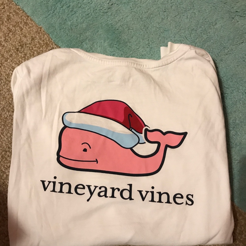 Vineyard Vines Santa Whale Long Sleeve